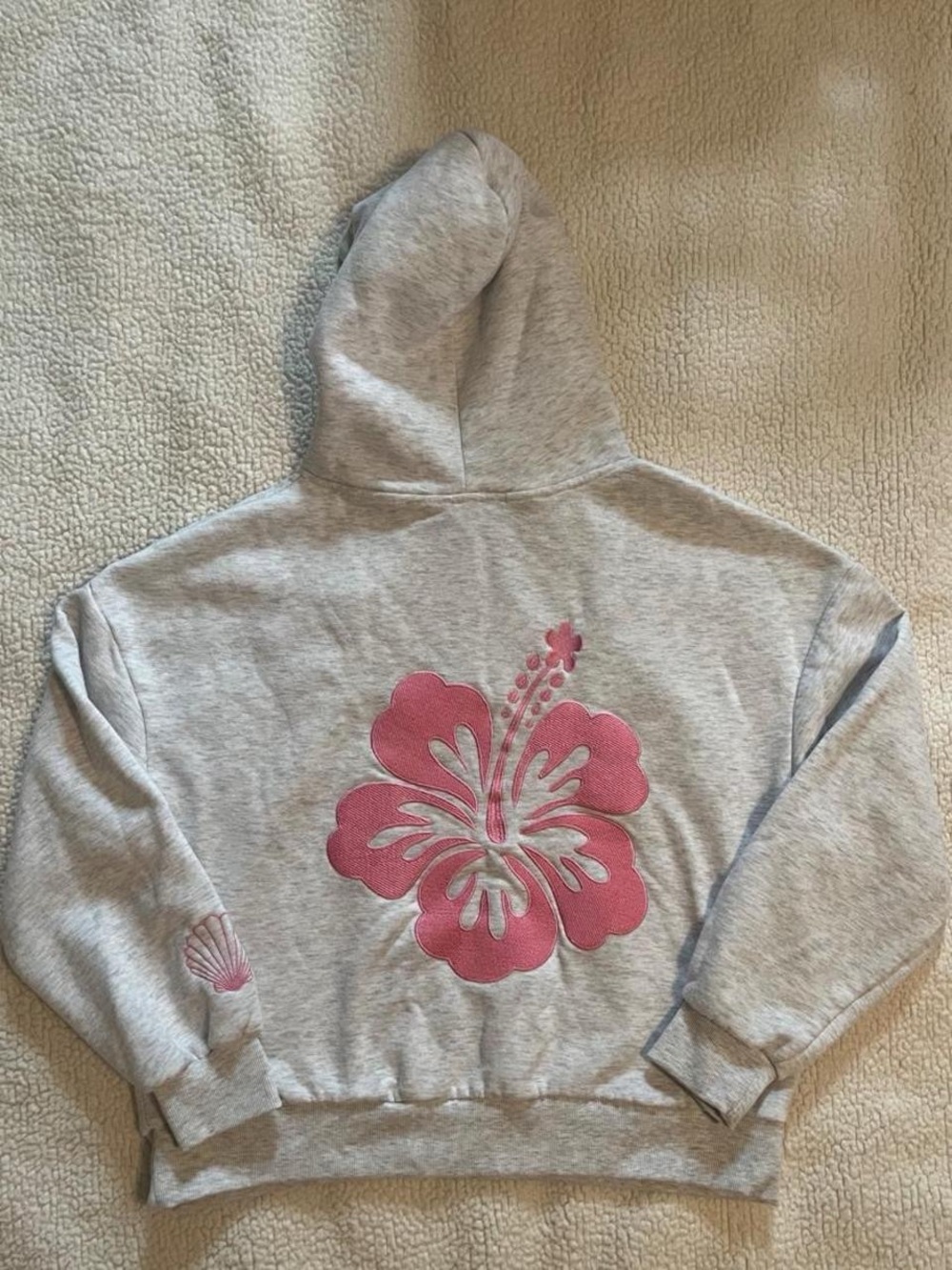 Pink Hibiscus flower hoodie